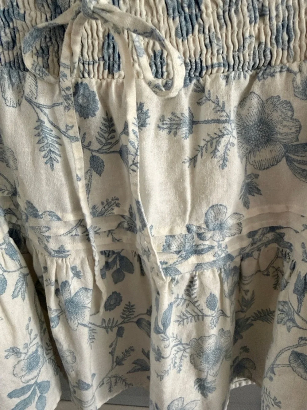 Universal Thread Blue Floral Tiered Mini Skirt - Picture 3 of 4